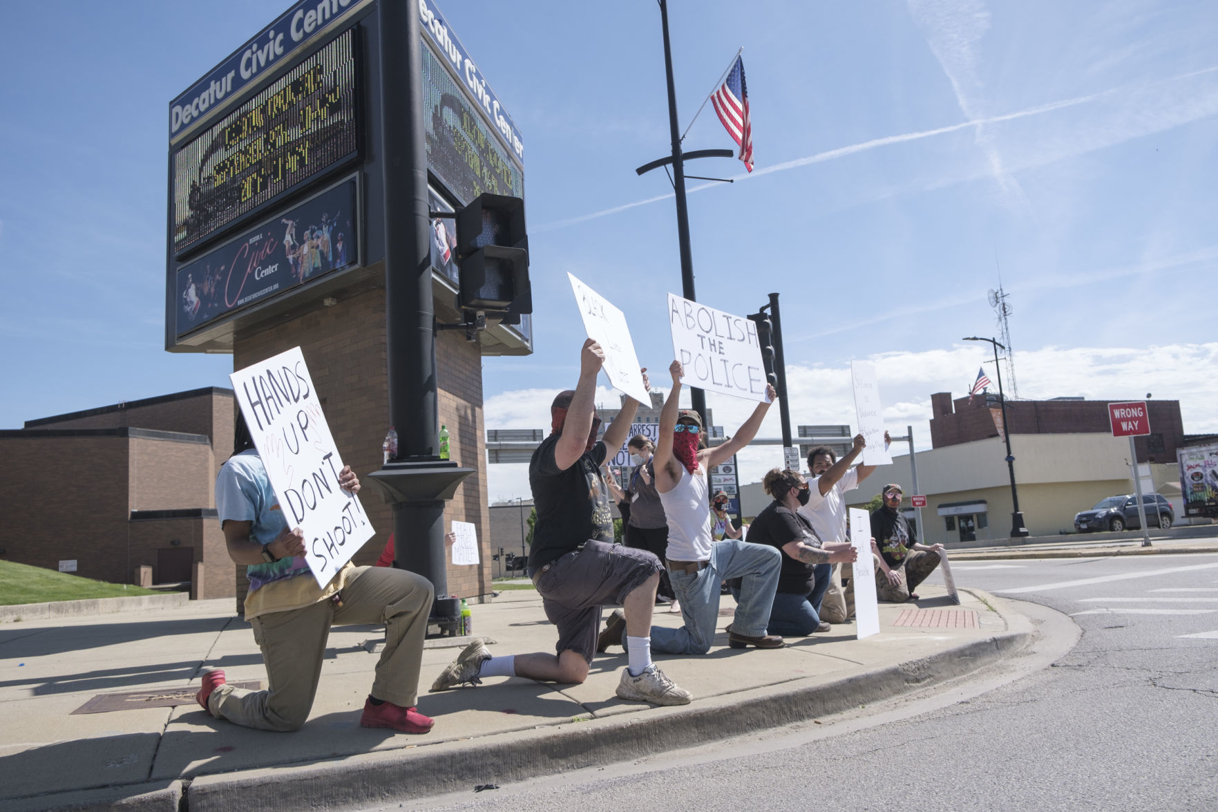 Downtown Decatur protest
